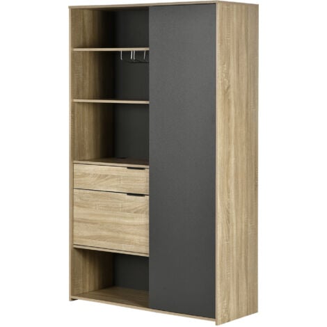 HOMCOM Credenza Moderna con 3 Cassetti e Armadietti, Mobile