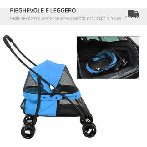 Passeggino per Cani Blu 75x45x97 cm  Passeggino per cane, Cane blu,  Passeggini