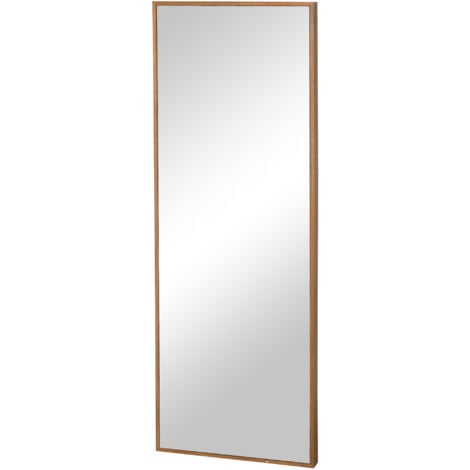 HOMCOM Specchio da parete con Ganci inclusi, 45x125cm in Legno di Pino