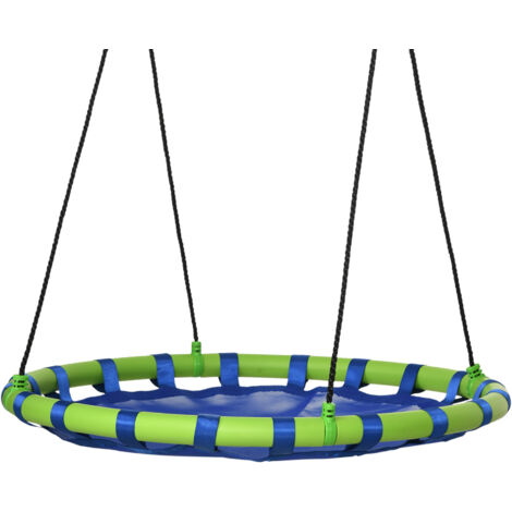 Outsunny Altalena da Giardino per Bambini 3-8 Anni Ø100cm e Corde Regolabili