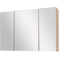 kleankin Armadietto Pensile con Specchio a 3 Ante da Bagno a Parete