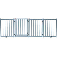 PawHut Cancellino Cani Pieghevole Taglia Piccola/Media 237.5x36x80 cm Grigio