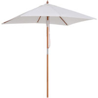 Outsunny Ombrellone da Giardino Inclinabile 2x1.5m, Beige
