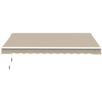 Outsunny Tenda da Sole per Esterno Avvolgibile a Manovella 4x2.5 m