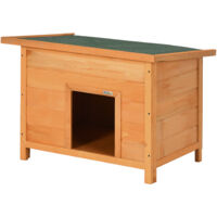 PawHut Cuccia per Cani Impermeabile da Esterno in Legno di Pino