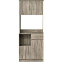 HOMCOM Credenza Moderna per Sala da Pranzo o Cucina in Legno Grigio 71x41x178cm