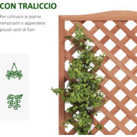 Fioriera Con Traliccio Per Piante Rampicanti - Vaso Rialzato Con Auto-irrigazione, 170x40x32cm, Per Esterno - Foto 6