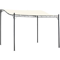 Outsunny Gazebo Pergola 3x3m da Esterno, Giardino o Terrazzo con Tenda