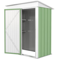 Outsunny Armadio da Esterno per Attrezzi in Acciaio con Porta Bloccabile Verde