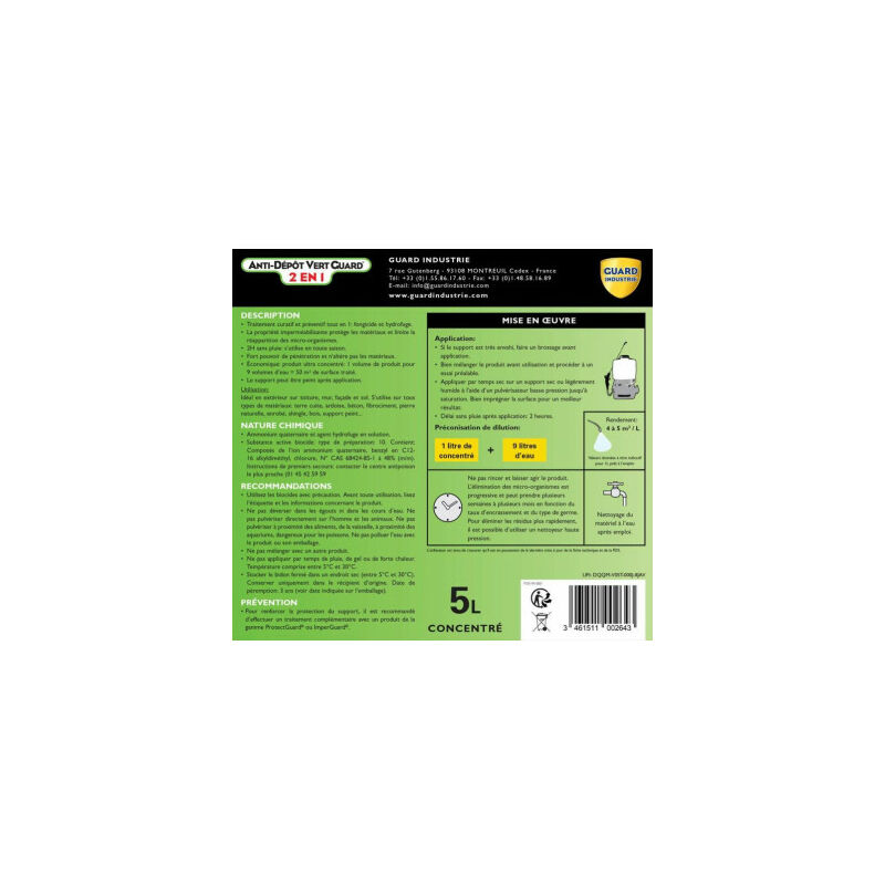Anti-Dépôt Vert Guard® 2 en 1 Traitement fongicide