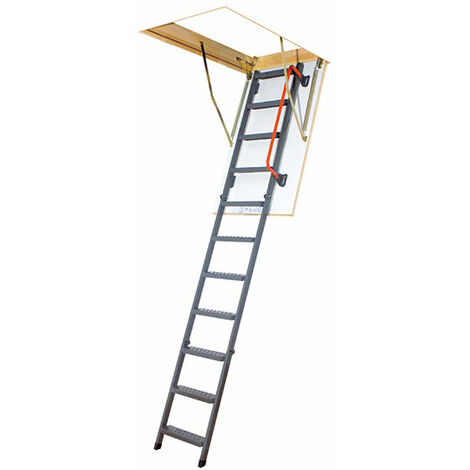 Metall Bodentreppe - Raumhöhe 3,05m - Deckenöffnung 70x130cm - LMK70130-3