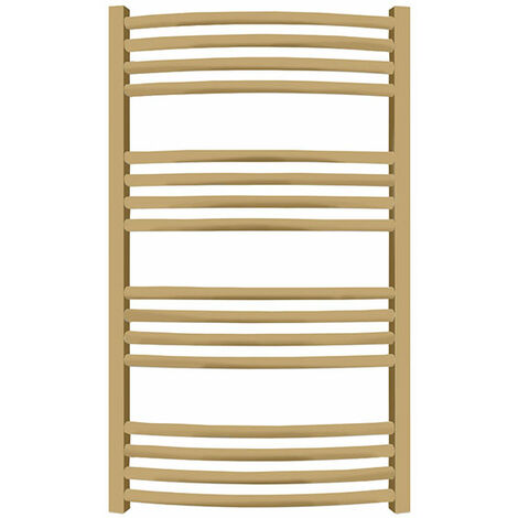 Gold-Heißwasser-Handtuchtrockner, 900 mm hoch und 500 mm breit - 394 Watt - LEN900/500SXBRA