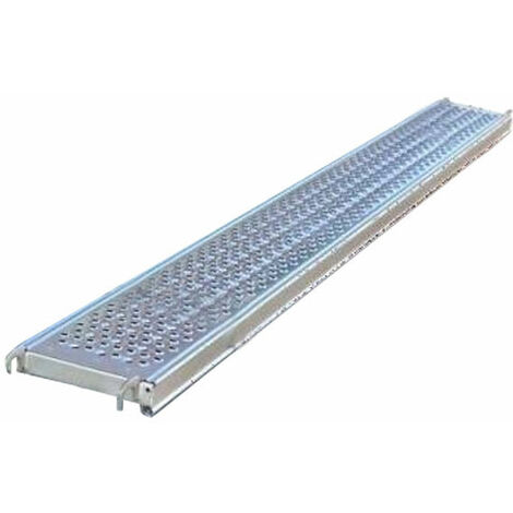 1 Stück Gerüstbühne aus Stahl 3,00m x 0,37m, Stahlbühne für Fassadegerüste oder Maurergerüste, Belastung 300kg/m2 - 250700300