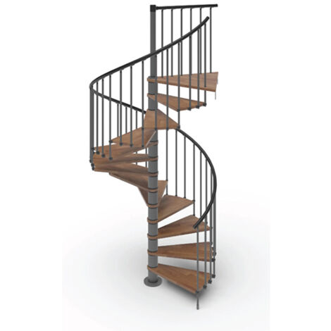 Wendeltreppe aus Buchenholz - Ø 1.40m- Max. Höhe 2.67m bis 3.12m - PHOLA140/SAMNOY-13
