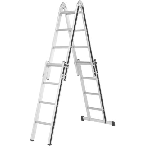 Vago-Tools Multifunktionsleiter 4x4 Aluminium - Klappleiter Bis 4 Meter