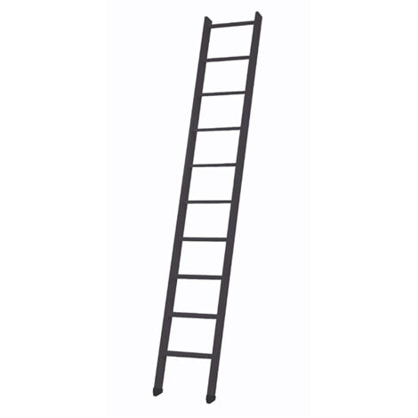 Klappbare Raumspartreppe Noir RAL 9005 10 Stufen - zu erreichende Höhe 2,37m - EC-MEZZ-RAB-N-10