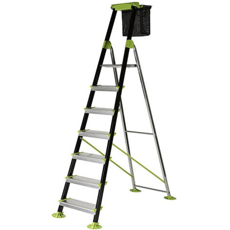 Gartenstehleiter 7 Stufen - Maximale Arbeitshöhe 3.51m - 219207