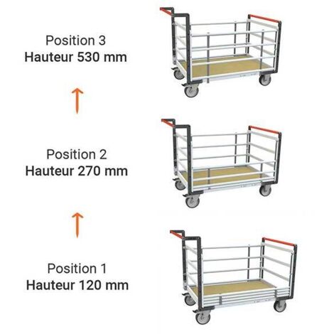 Modularer Transportwagen mit 2 Rckenlehnen und 2 verstellbaren ...