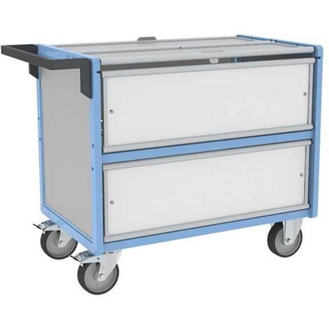 Geschlossener Kastenwagen für Chemikalien - Platte 985x565mm - Tragkraft 250kg - 800726124