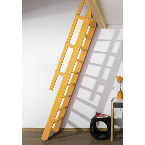 Klappbare Raumspartreppe: Breite 55cm - safrangelb (RAL 1017) - MSP/R1017