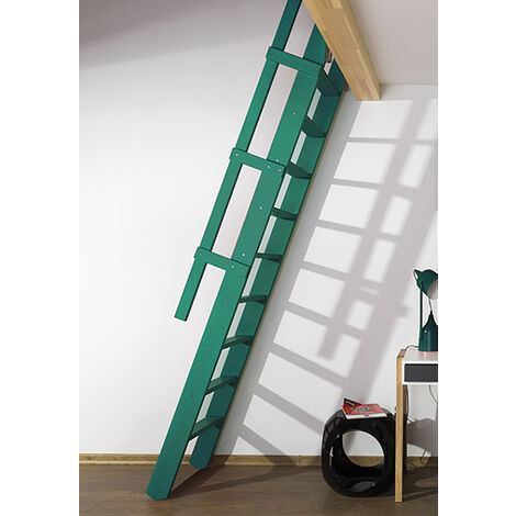 Klappbare Raumspartreppe: Breite 55cm - Opalgün (RAL 6026) - MSP/R6026