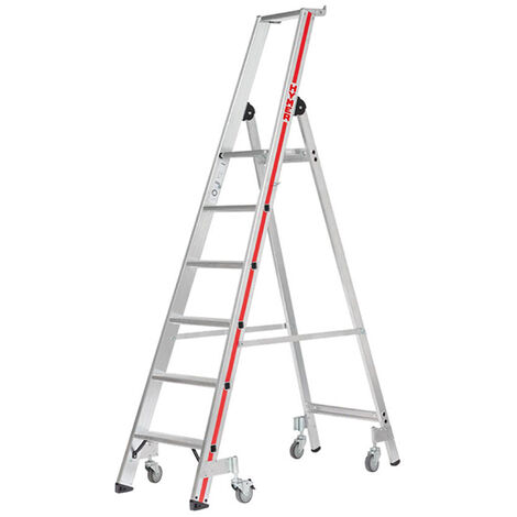 Mobile Stehleiter de 4 Stufen - Maximale Arbeitshöhe 2.95m - 8026/04-4P (1/5)
