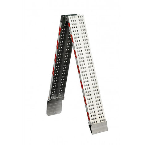Klappbare Rampe aus Alu - Länge 250cm, Breite 20cm, rutschfest, leicht - 9474-611