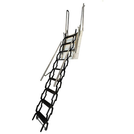Scherenleiter schwarz - Handlauf beidseitig - PALCO/A/N/2M