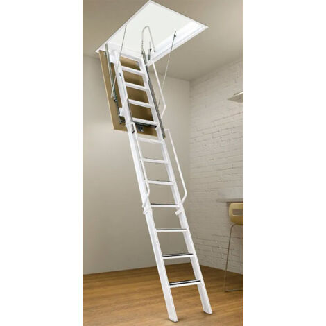 Mehrteilige Bodenleiter aus Stahl 3.00m - Deckenöffnung200x80 cm - ACI-TRE300/200-80