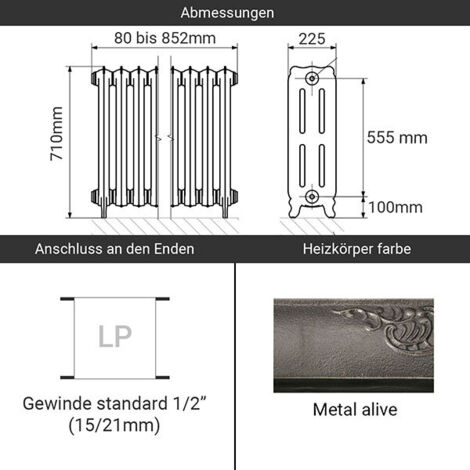 Metalstyle Radiallüfter DAIN 9/9 – 360mm Höhe, 230V AC, 373W, 1380 U/min Für Den Industriellen Einsatz