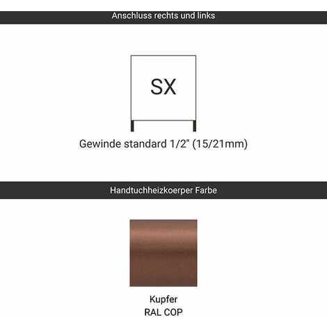 Heizungsbetrieb Heizkörper Kupfer HxL 480mmx500mm - 173 Watt - SIM480 ...