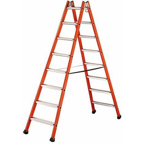 Doppelleiter 2 x 8 Sprossen - Maxi Arbeitshöhe 3.44 m - 4255008