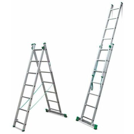 Mehrzweckleiter 2x14 Sprossen - Ausgebreitete Länge 6.83m - 7514