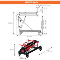 RONIX Handhubwagen 3000 Kg - Hydraulischer Palettenwagen 1150 Mm Gabellänge