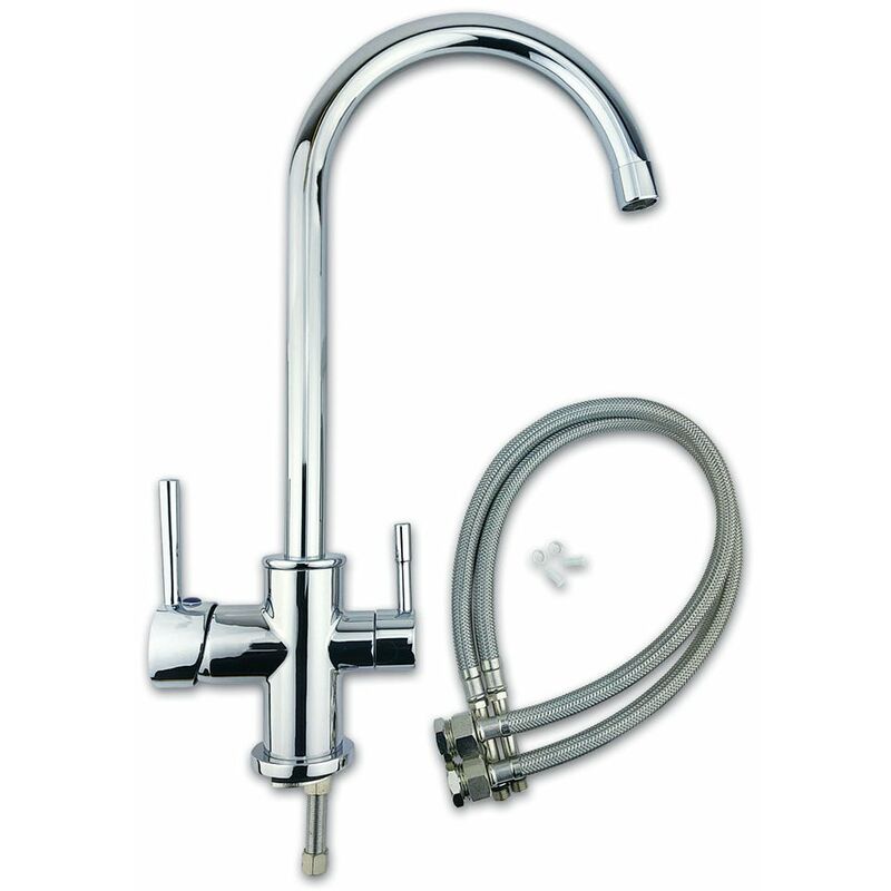 UltraModern 3way Chrome TriFlow Kitchen Water Filter Faucet/Tap for