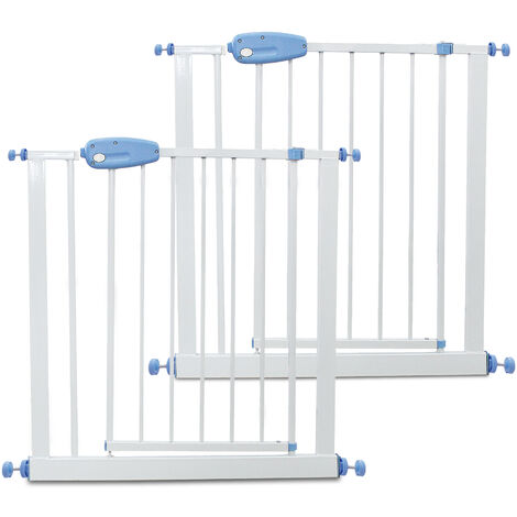 Barriere De Securite Pour Bebe Barriere Ajustable Pour Porte 74 A 87cm Blanc Pack De 2