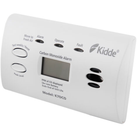 Kidde K7DCO - Kitemarked Carbon Monoxide Alarm with Digital Display and 10 Year Warranty