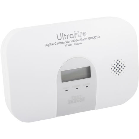 UltraFire UBCO1D - 10 Year Life Digital Carbon Monoxide Alarm 5 Year Warranty