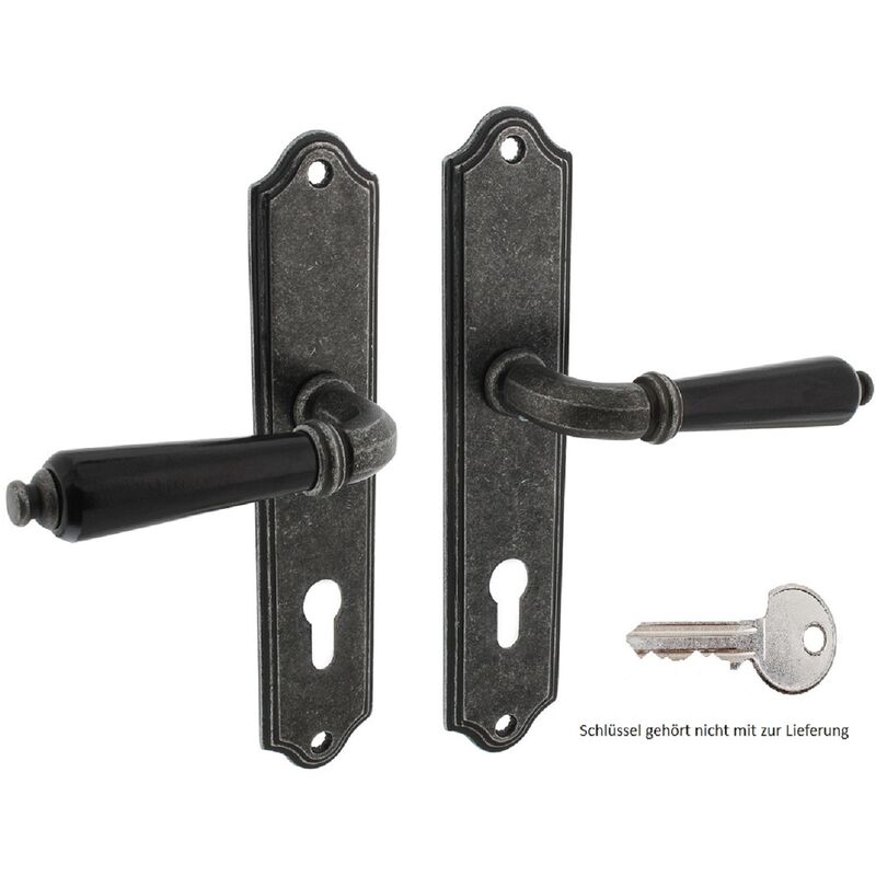 Produktbild von Berlin R716 GHIDINI Türdrücker-Rosetten-Garnitur Messing Antik Goldbraun