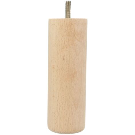 Rundes Möbelbein Ø 50mm Möbelfuß Vollholz Buchenholz Sofastempel Möbelstütze 250mm