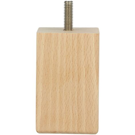 Möbelfuß eckig Buchenholz 50x50mm Profil Möbelstempel Möbelzubehör Möbelbein 360mm