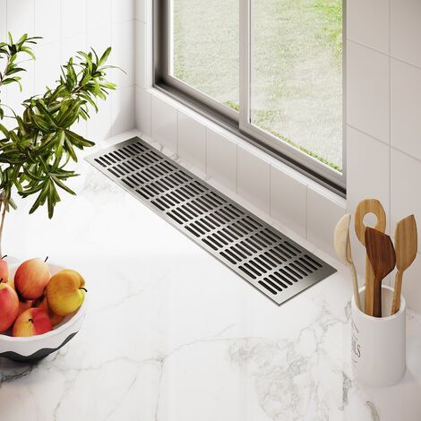 Aluminium Lüftungsgitter 130mm x 800mm Stegblech Heizungsdeckel Edelstahl eloxiert
