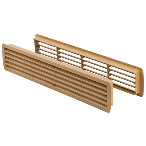 Lüftungsgitter Türlüftung Kunststoff Buche paarweise 457mm x 92mm