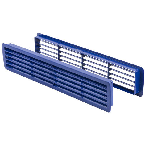 Lüftungsgitter Türlüftung Kunststoff Blau paarweise 457mm x 92mm