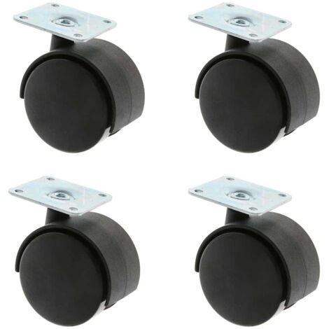 Bürostuhlrolle Ersatzrolle Möbelrolle Anschraubplatte Möbeltransportrolle Ø60mm