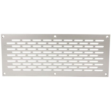 Aluminium Lochblech 400x100mm F1 Lüftungsgitter Lochung 20x3mm silber eloxiert