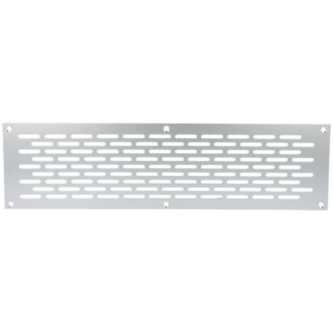 Aluminium Lochblech 300x80mm F1 Lüftungsgitter Lochung 20x3mm silber eloxiert