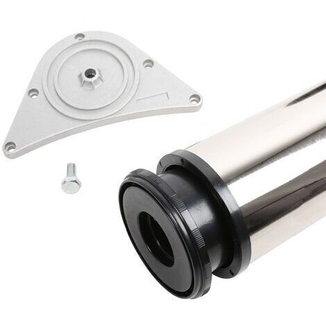 Tischbein Chrom matt 80mm Durchmesser Höhe 1100 mm Tischfuß Möbelfuss aus Metall (1/5)