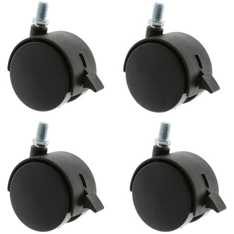 Möbelrolle Bremse Kunststoffrolle Lenkrolle Möbeltransportrolle Ø60mm M10 4er Pack