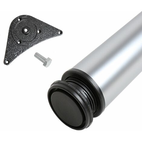 Einzelne Tischstütze Chrom matt ø 60mm Höhe 1100mm Möbelbein Tischbein aus Stahl